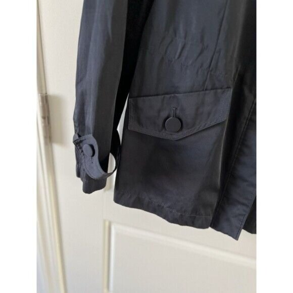 Talbots Black Hooded Jacket Womens Size S Polyester & Cotton Blend - Picture 10 of 11